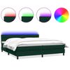 vidaXL Sommier &agrave; lattes de lit et matelas et LED vert fonc&eacute; 180x220cm