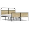 vidaXL Cadre de lit sans matelas 135x190 cm ch&ecirc;ne sonoma