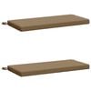 vidaXL Coussins de banc 2 pi&egrave;ces SOEST 2 pc 100 % polyester Taupe
