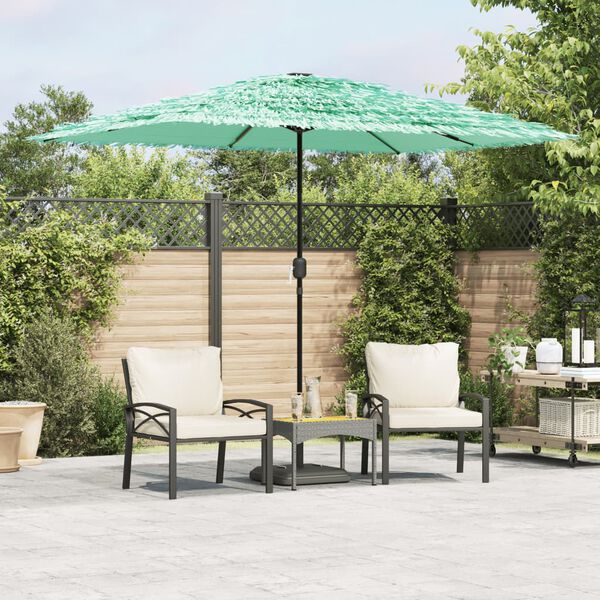 vidaXL Parasol de jardin avec m&acirc;t en acier vert 300x200x250 cm