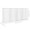 vidaXL Mur &agrave; gabion avec couvercles Acier galvanis&eacute; 200 x 20 x 85 cm