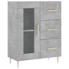 vidaXL Buffet haut Gris b&eacute;ton 69,5x34x180 cm Bois d'ing&eacute;nierie