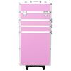 vidaXL Chariot de maquillage Aluminium Rose