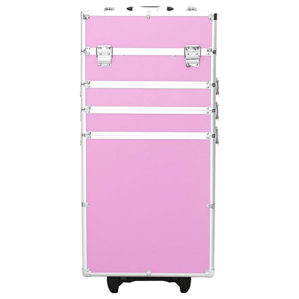 vidaXL Chariot de maquillage Aluminium Rose