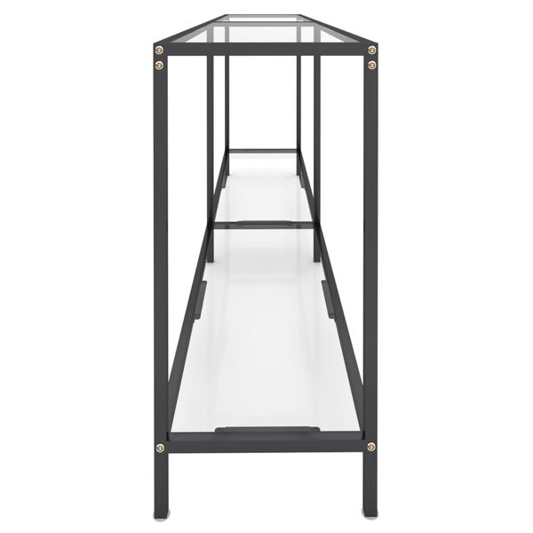 vidaXL Table console Transparent 180x35x75,5 cm Verre tremp&eacute;