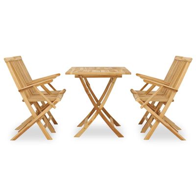 vidaXL Mobilier à dîner d'extérieur 5 pcs Bois de teck massif