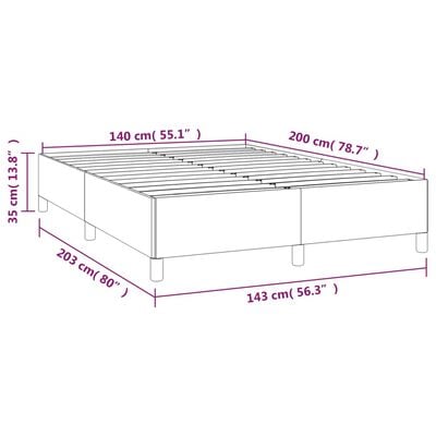 vidaXL Cadre de lit sans matelas blanc 140x200 cm similicuir