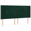 vidaXL T&ecirc;te de lit avec oreilles Vert fonc&eacute; 183x16x118/128 cm Velours