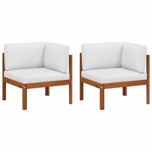 vidaXL Canap&eacute;s d'angle de jardin 2 pcs avec coussins bois d'acacia