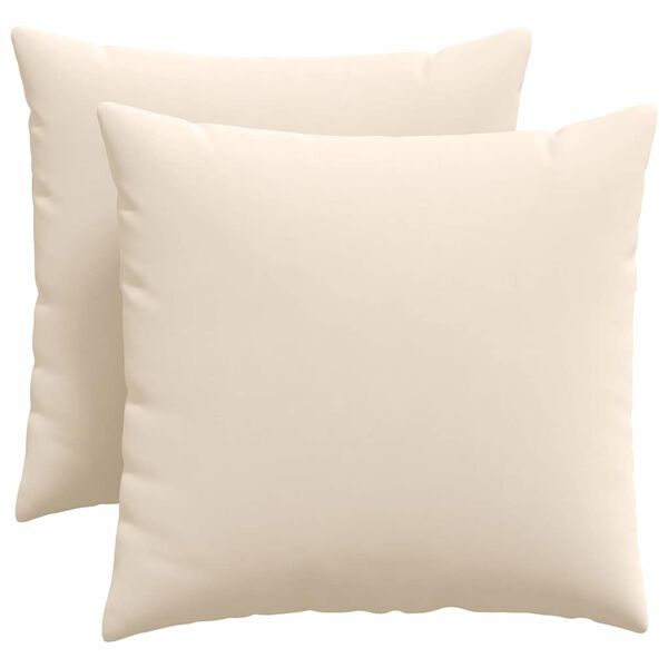 vidaXL Coussins de canap&eacute; 2 pcs Beige 50 x 50 cm tissu