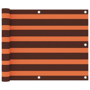 vidaXL &Eacute;cran de balcon Orange et marron 75x300 cm Tissu Oxford