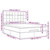 vidaXL Cadre de lit ottoman et matelas gris clair 140x190 velours