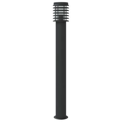 vidaXL Lampadaire d'extérieur noir 110 cm acier inoxydable