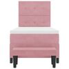 vidaXL Lit &agrave; ressorts avec matelas Rose 100 x 200 cm Velours