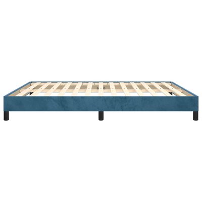 vidaXL Cadre de lit sans matelas bleu foncé 180x200 cm velours