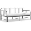 vidaXL Cadre de canap&eacute;-lit extensible sans matelas gris m&eacute;tal 90x200cm