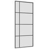 vidaXL Porte coulissante kit de quincaillerie noir 90x205 cm verre ESG