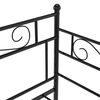 vidaXL Cadre de canapé-lit extensible sans matelas Noir Métal 90x200cm