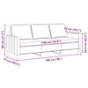 vidaXL Canap&eacute; &agrave; 3 places Cr&egrave;me 180 cm Tissu