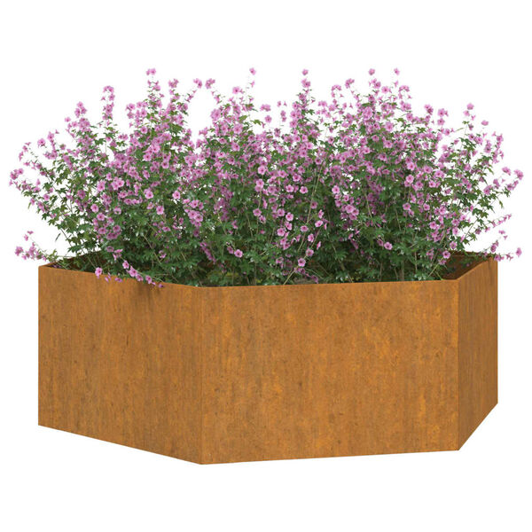 vidaXL Jardinière Rouillé 138x120x45 cm Acier corten