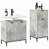 vidaXL Ensemble de mobilier de salle de bain 2 pcs Gris b&eacute;ton