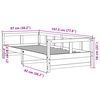 vidaXL Lit de jour sans matelas cire marron 90x190 cm bois pin massif