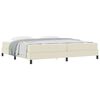 vidaXL Cadre de lit avec matelas Cr&egrave;me 200 x 200 cm tissu