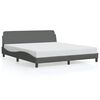 vidaXL Cadre de lit Dover gris fonc&eacute; 180x200 cm tissu