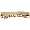 vidaXL Ensemble de canap&eacute;s d'ext&eacute;rieur 8 pc Naturel et Beige