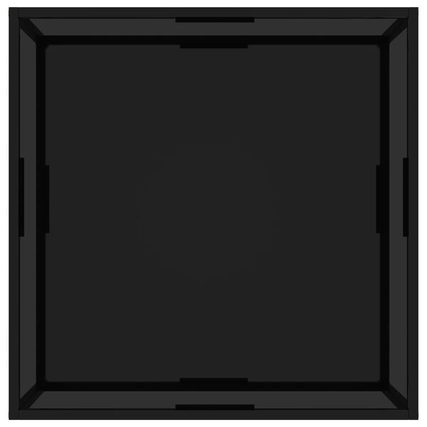 vidaXL Table basse Noir 80x80x35 cm Verre trempé
