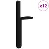 vidaXL Pieds de meuble 12 pc Noir 66 x 36 x 160 mm Fer