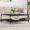 vidaXL Table basse Ch&ecirc;ne noir 100 x 100 x 40 cm Bois d'ing&eacute;nierie