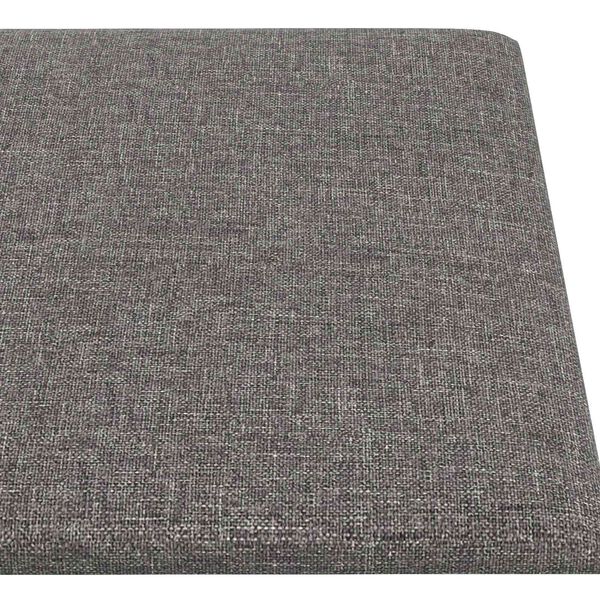 vidaXL T&ecirc;te de lit murale 12 pcs Gris clair 90 x 15 cm tissu