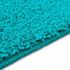 vidaXL Tapis de bain antid&eacute;rapant avec d&eacute;coupe pour toilette Turquoise