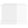 vidaXL Table basse blanc brillant 50x50x35 cm bois d'ing&eacute;nierie