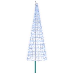 vidaXL Guirlande lumineuse de sapin de No&euml;l avec piquet et m&acirc;t 300 cm
