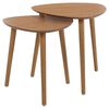 Home&Styling Ensemble de 2 tables d'appoint naturel