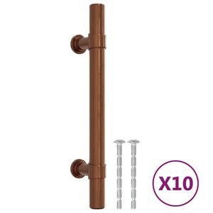 vidaXL Poignées d'armoire 10 pcs bronze 96 mm acier inoxydable