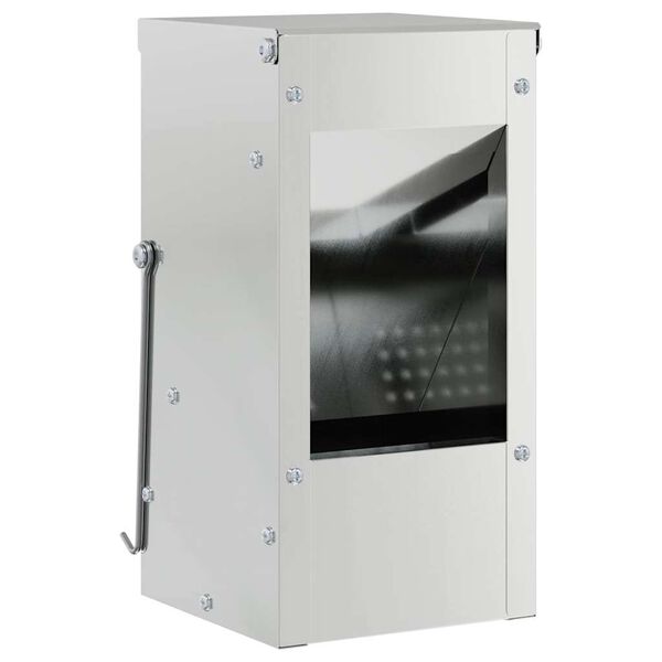 vidaXL Distributeur pour lapins Argent 12,5 x 12,5 x 25 cm