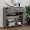 vidaXL Table console HAMAR Gris clair 90x35x90 cm Bois massif de pin
