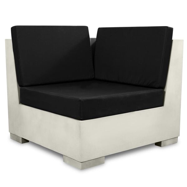 vidaXL Salon de jardin 6 pcs avec coussins gris b&eacute;ton