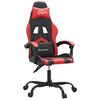 vidaXL Chaise de jeu Noir et rouge Similicuir