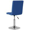 vidaXL Chaises pivotantes &agrave; manger lot de 4 bleu tissu