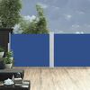vidaXL Auvent latéral rétractable de patio 170x1200 cm Bleu