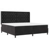 vidaXL Lit &agrave; ressorts avec matelas Noir 200 x 200 cm Velours