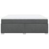 vidaXL Sommier &agrave; lattes de lit avec matelas Gris fonc&eacute; 180x200cm Tissu