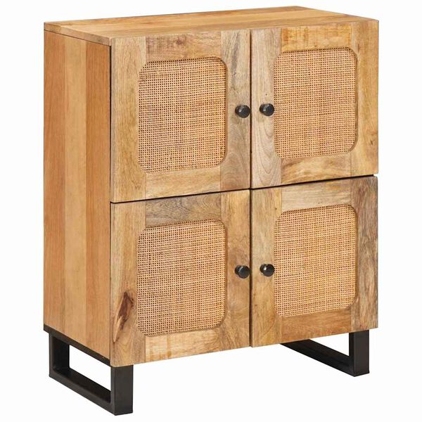 vidaXL Buffet avec porte Marron 60 x 33 x 75 cm Bois de mangue massif