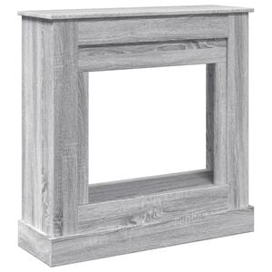 VidaXL Cadre de chemin&eacute;e sonoma gris 90x30x90 cm bois d'ing&eacute;nierie