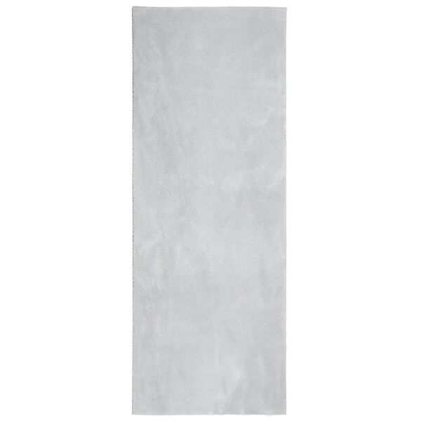 vidaXL Tapis HUARTE &agrave; poils courts doux et lavable gris 80x200 cm