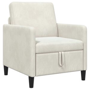 vidaXL Sofa avec rangement Cr&egrave;me 72 x 78 x 87 cm Polyester